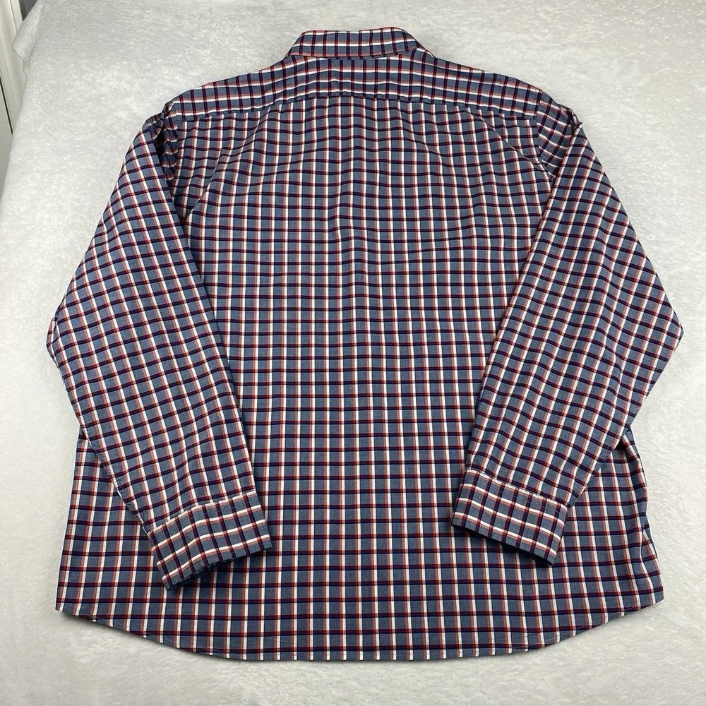Banana Republic Shirt Men's XXL Red/White/Blue Checks Slim Fit‎ Untuck